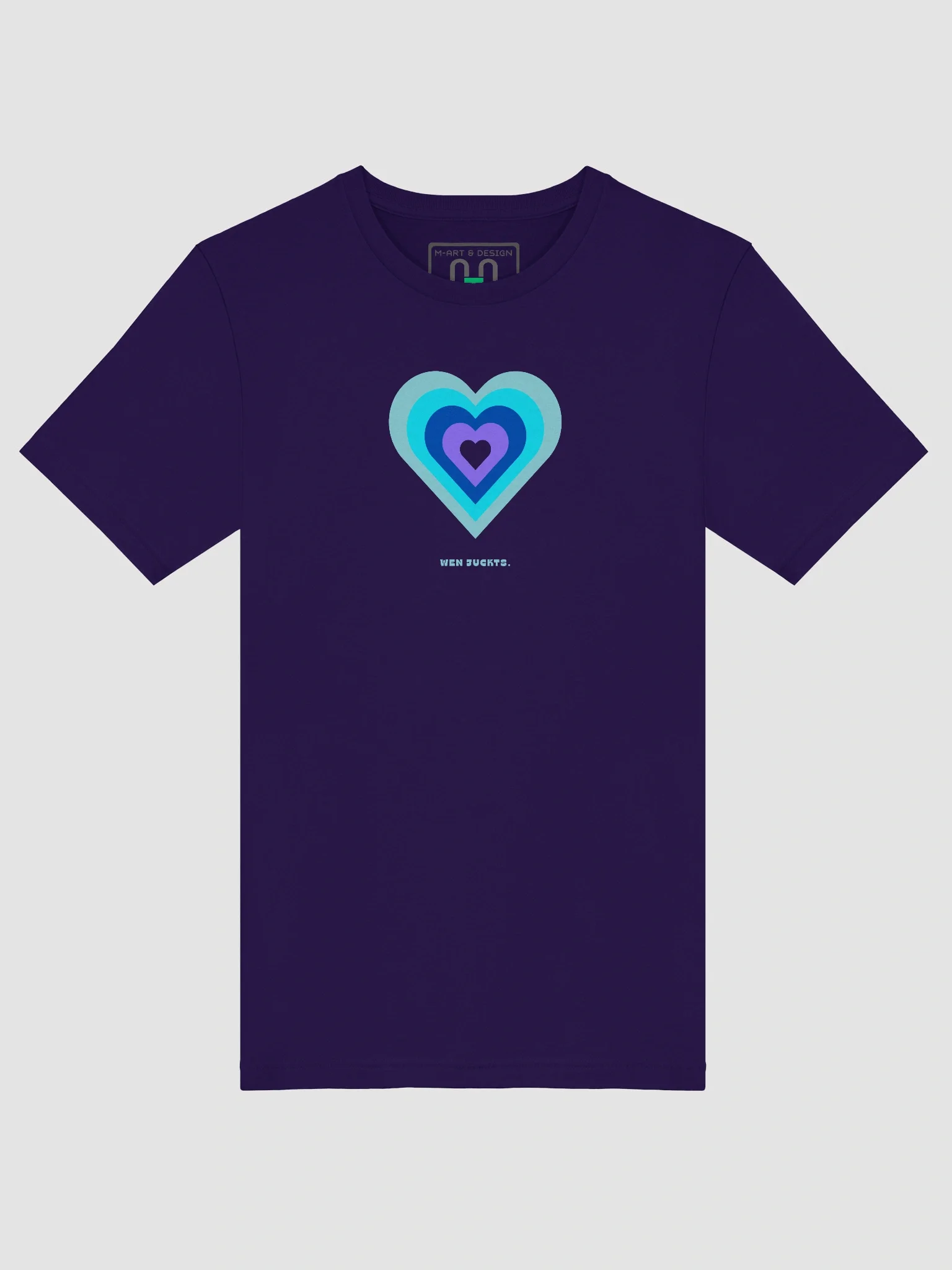 Cheeky heart T-Shirt "Wen juckts." - blue purple product image (5)