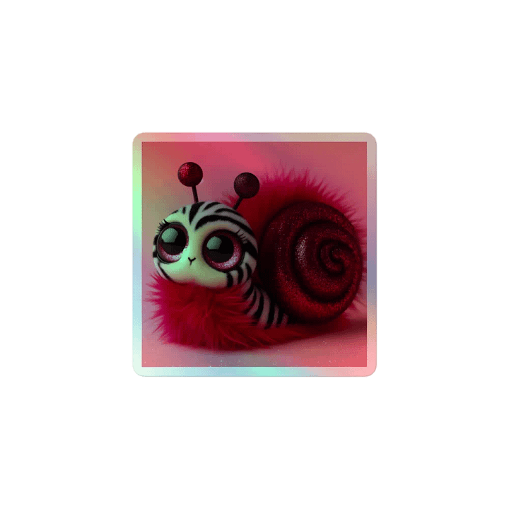 Whimsical Snail Holographic Sticker Sheet product image (1)
