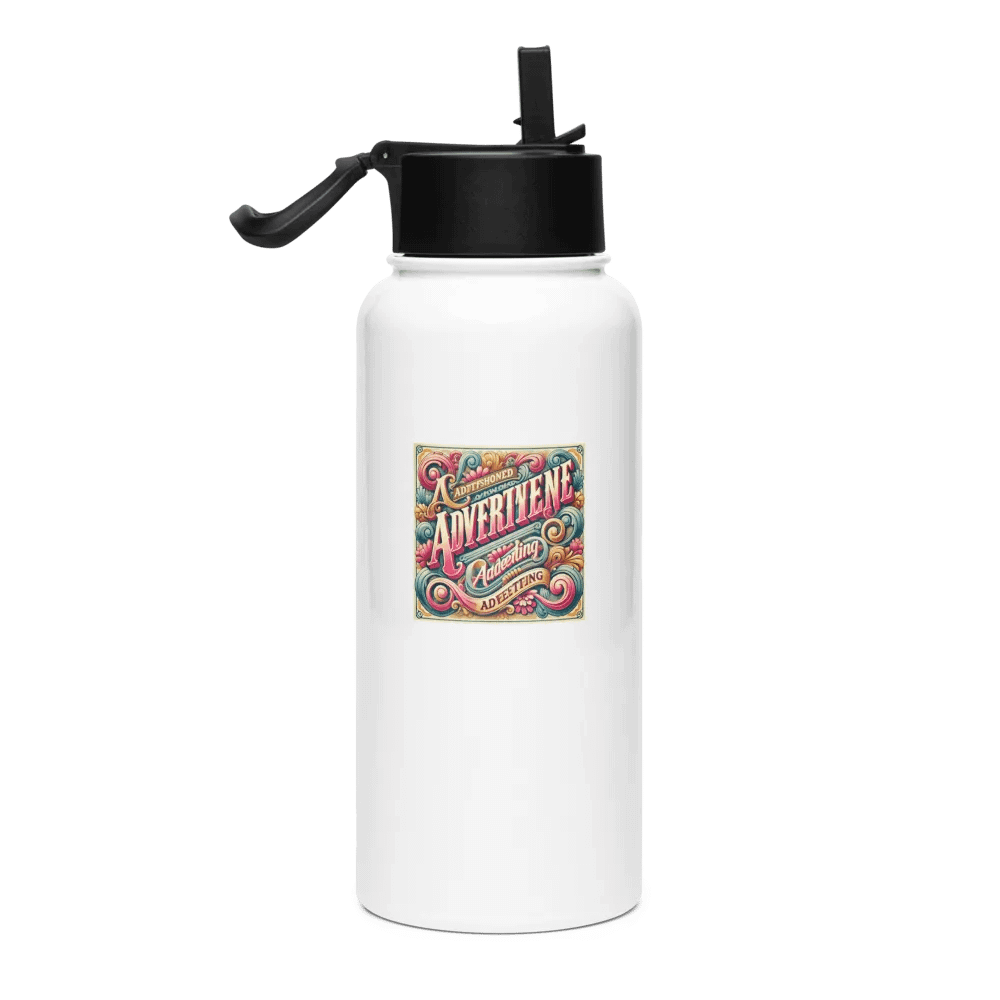 Retro Advertise Swirl Stainless Steel Bottle product image (4)