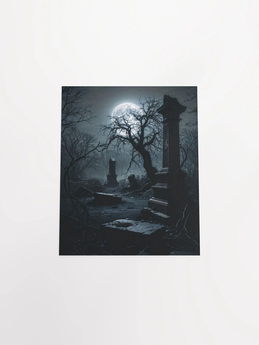 Gothic Moonlit Graveyard Poster product image (28)
