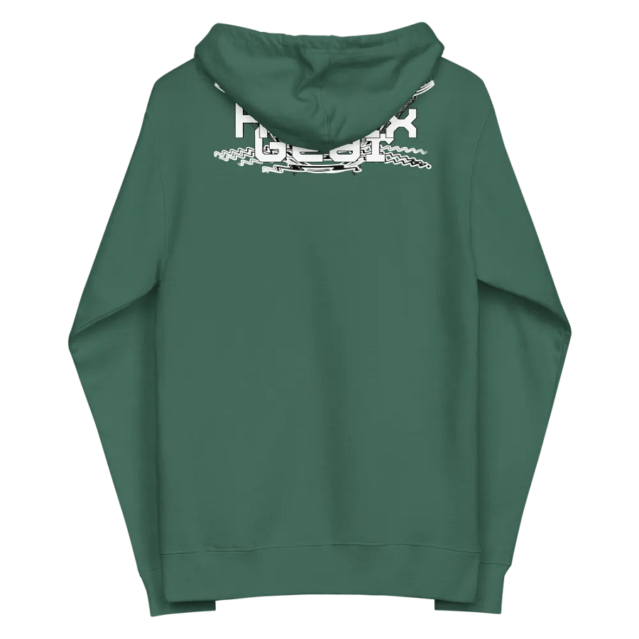 Fleece Zip Up Hoodie - Embroidered - White HApex Gear Black Logo product image (5)