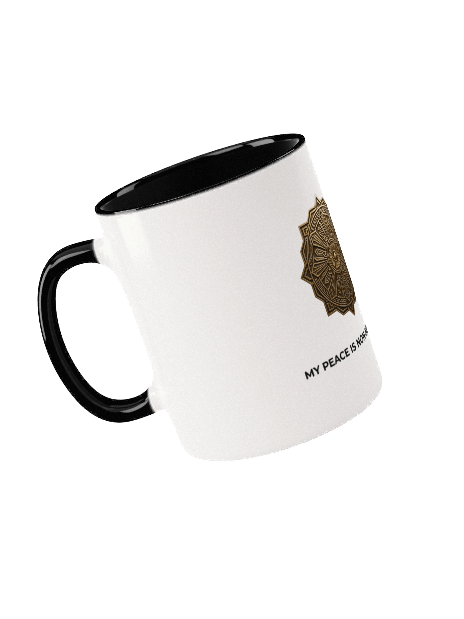 Mandala Ceramic Mug- 'My Peace Is Non-Negotiable product image (3)