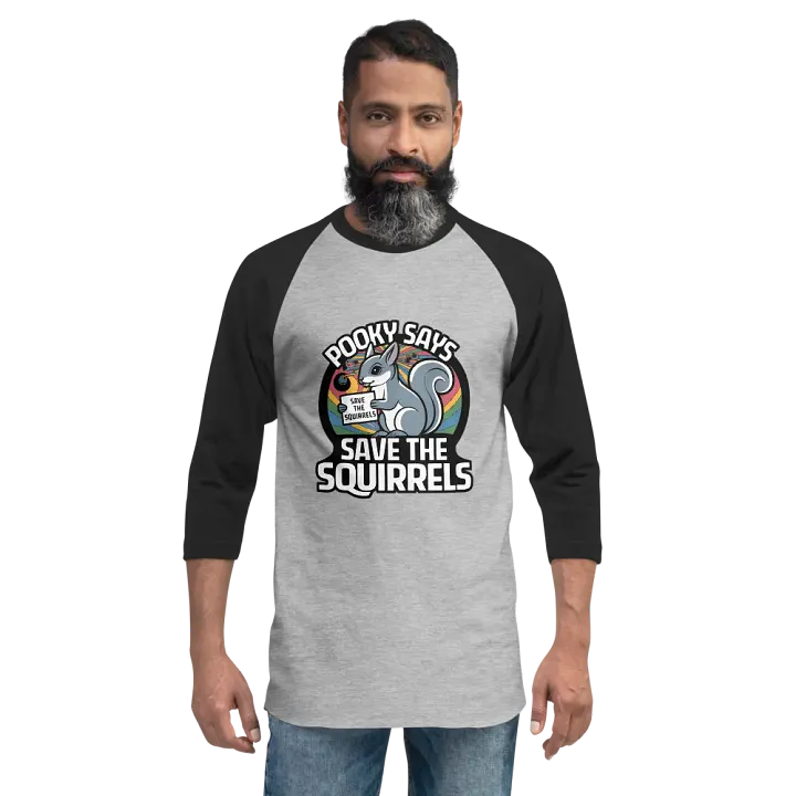 Pooky's Save the Squirrels Raglan Tee product image (2)