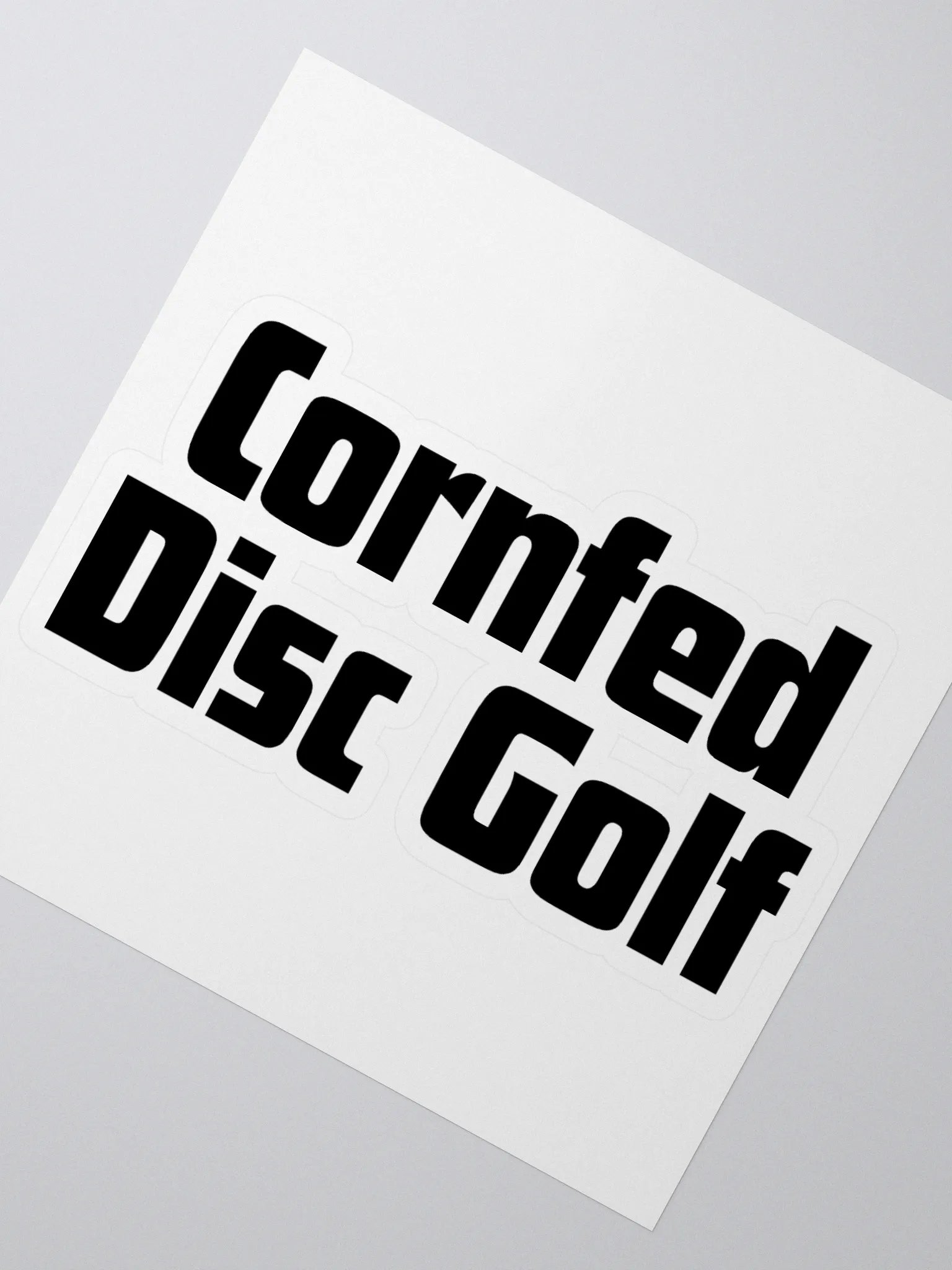 Cornfed Disc Golf Sticker Text 4" product image (2)
