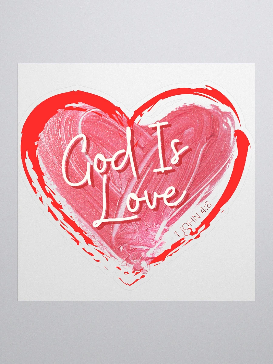 God Is Love 1 John 4:8 Painted Heart Sticker product image (2)