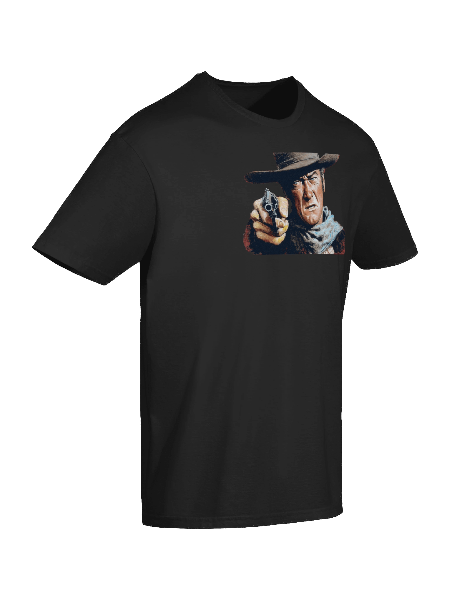 Depiction of John Wayne Holding a Gun Vintage Western T-Shirt product image (10)