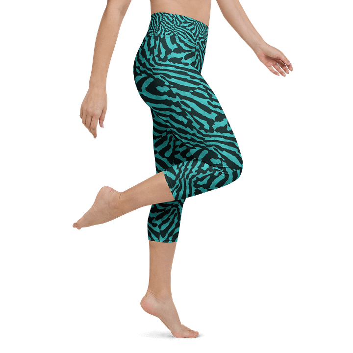 Teal Zebra Capri Leggings product image (1)