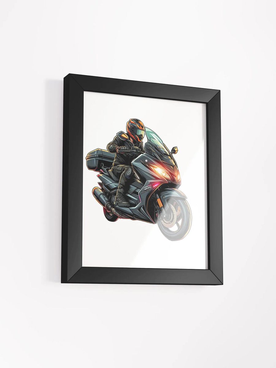 Ride into the Unknown | automatic motorbike biker on the way AI work product image (38)