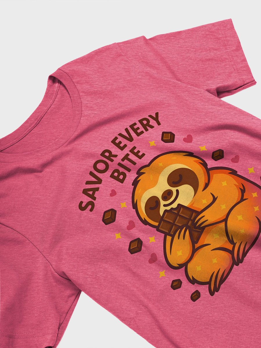 Savor Every Bite – Cute Sloth Chocolate T-Shirt | Sloths Having Snacks Collection product image (9)