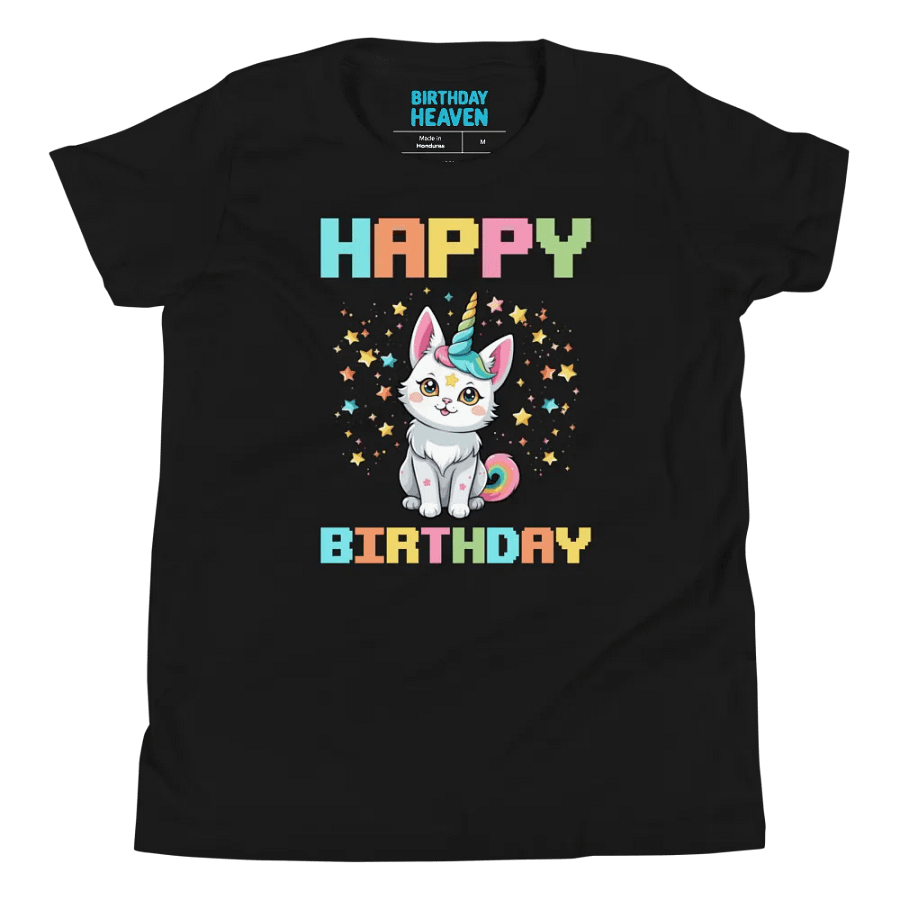 Happy Birthday (Cat Unicorn) T-Shirt For Kids product image (4)