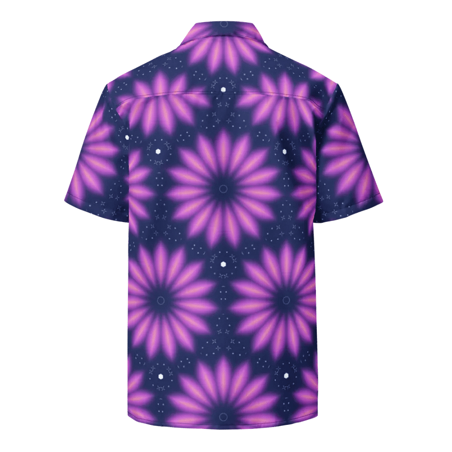 Hawaiian Style Shirt, Button Up, Unisex, Purple Burst product image (3)