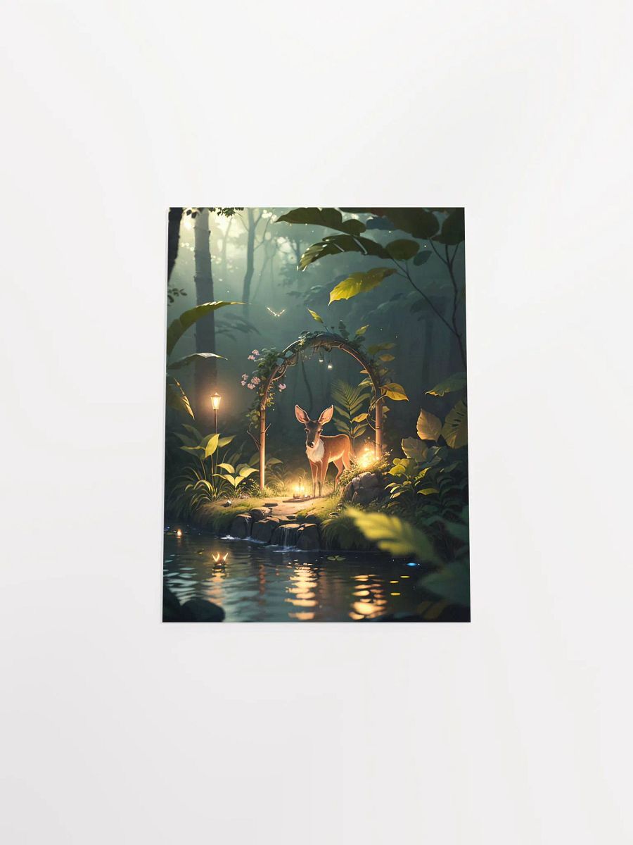 Enchanted Forest Deer Poster - Tranquil Nature Scene in Premium Matte Print product image (4)