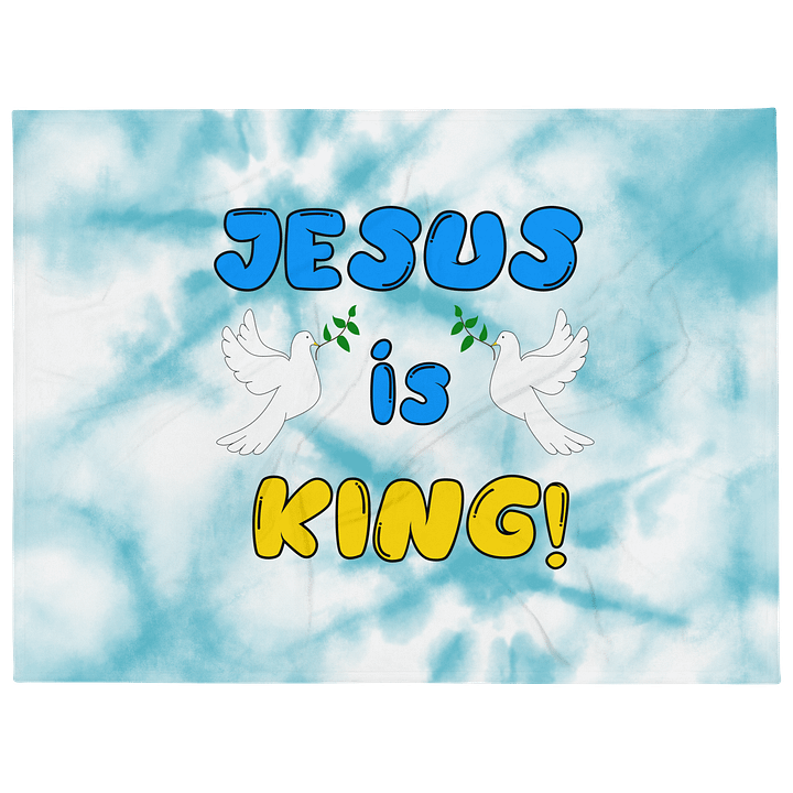 Jesus is King Throw Blanket product image (1)