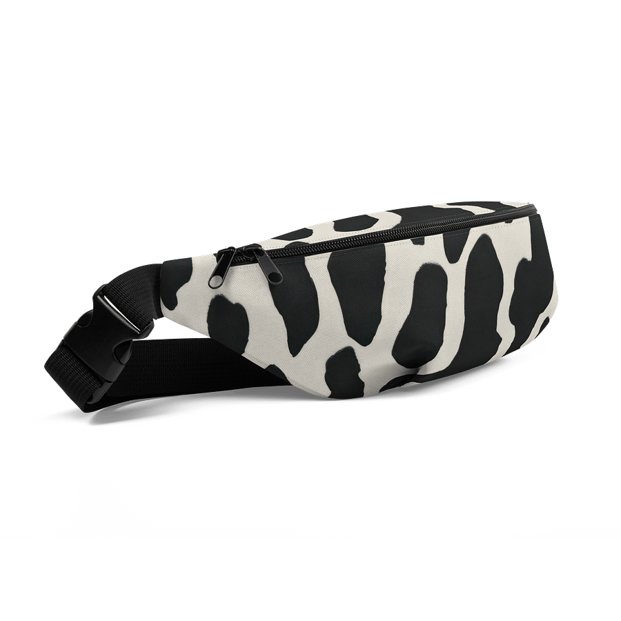 Black/Cream Abstract Cow Print Fanny Pack product image (3)