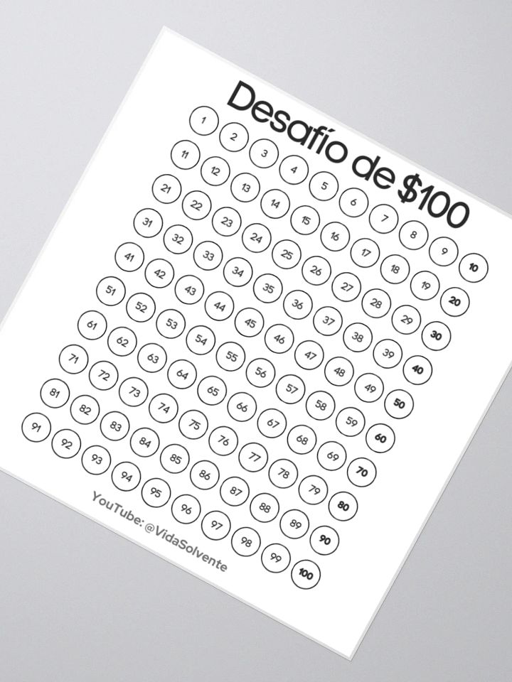 Pegatinas del desafío del ahorro de $100 product image (2)