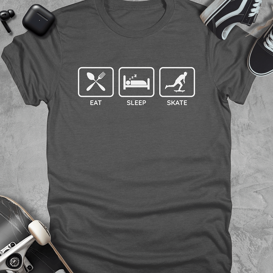 Eat sleep skate, Funny skateboarding t-shirt, Unisex product image (4)
