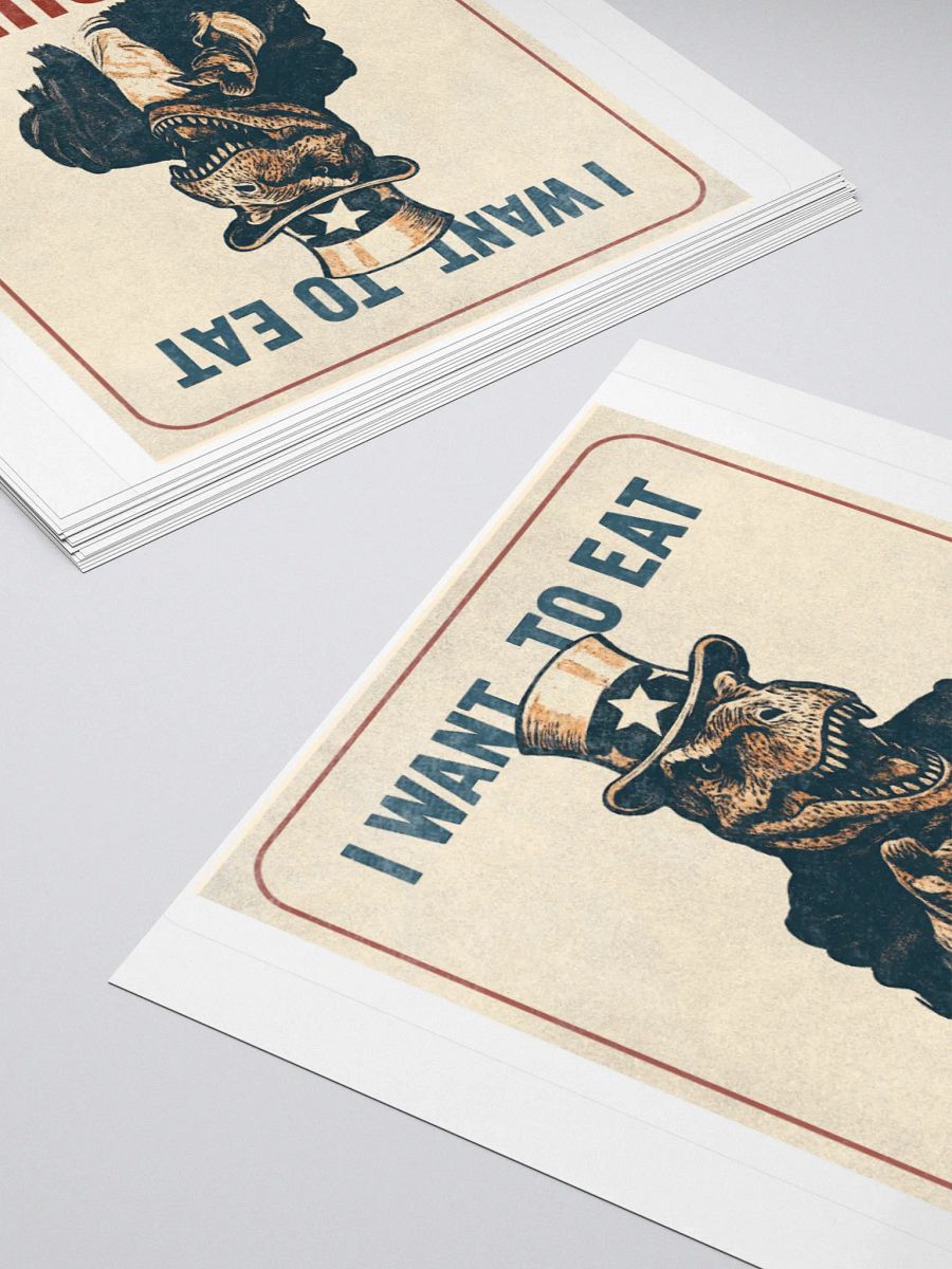 Uncle Sam T. Rex Poster Funny Dinosaur Sticker product image (11)