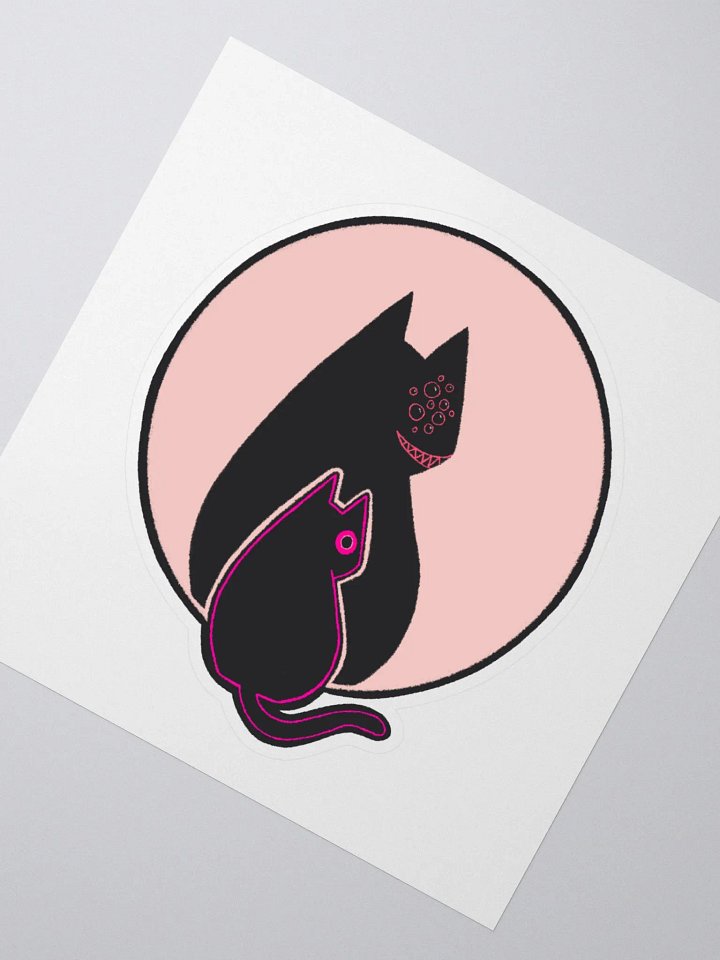 Black Cat + Shadow - Drawtober 2023 Sticker product image (2)