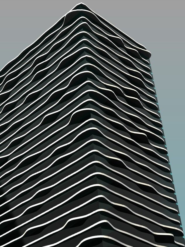 Liquid Architecture Parametric Tower Facade Design Grasshopper Rhino Files Download product image (3)