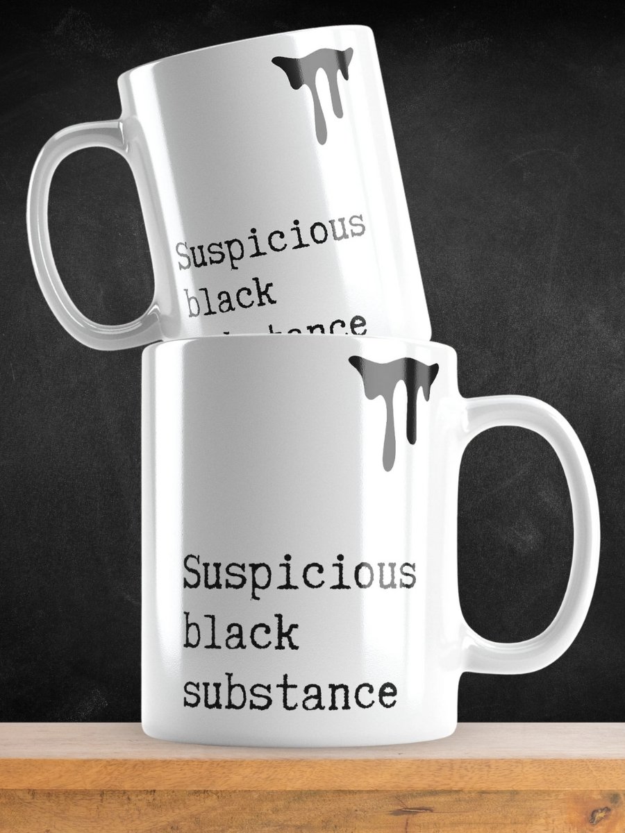 Suspicious Black Substance True Crime Coffee Mug product image (1)