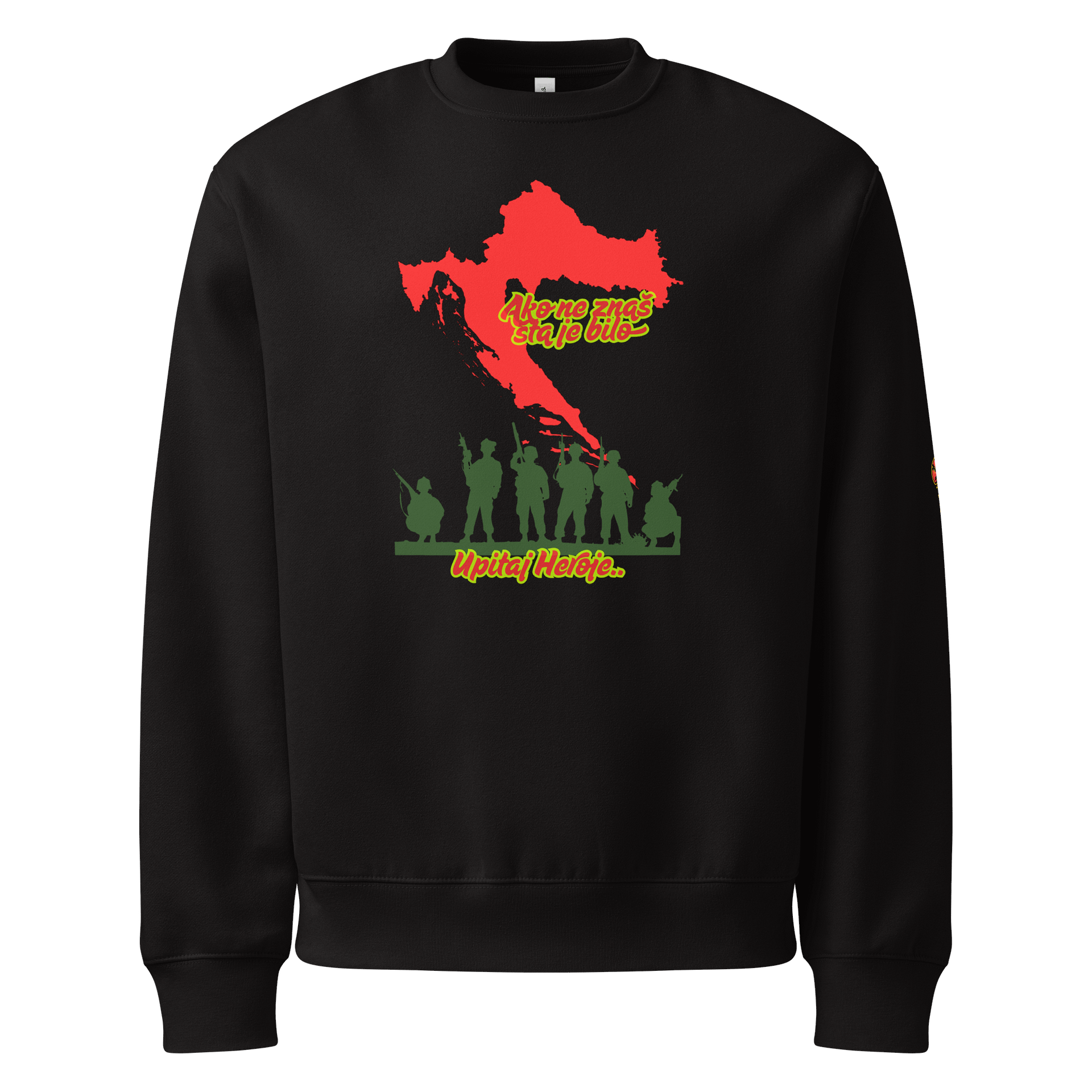Croatian Pride Unisex Oversized Sweatshirt Ako ne znaš ta je bilo product image (1)