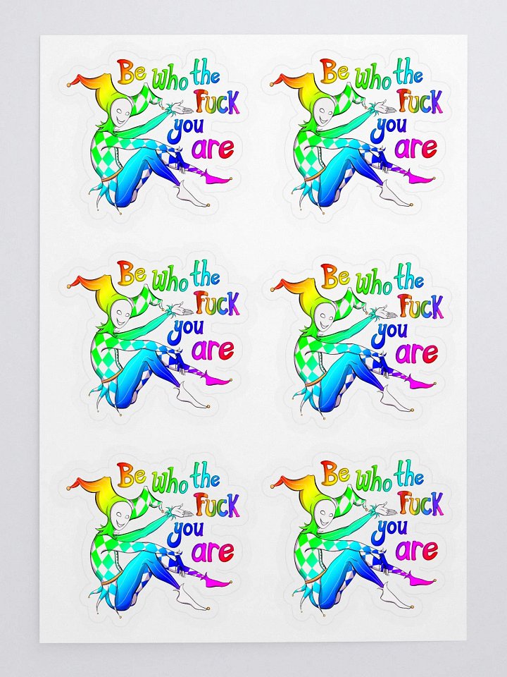 Pride Rainbow Jester Sticker Sheet product image (1)