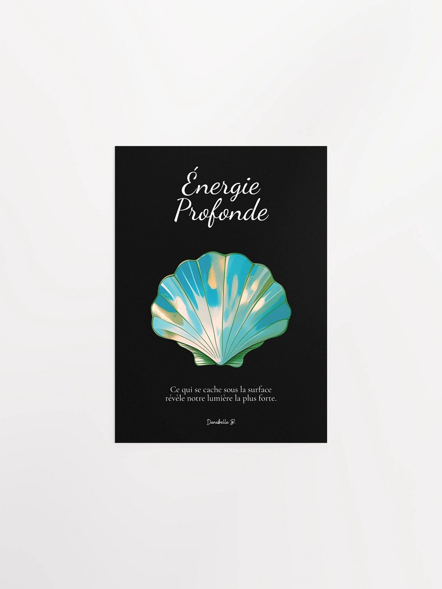 Poster artistique - Coquille Saint-Jacques - Energie Profonde - Cadeau Déco Energie Vibratoire product image (1)
