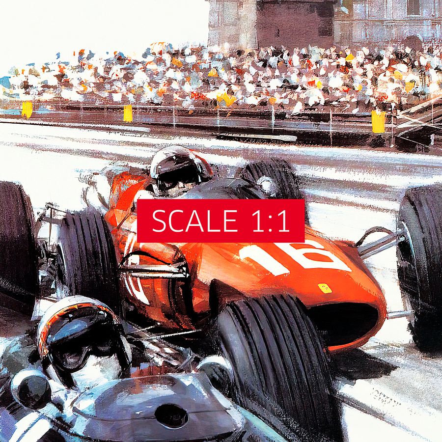 Monaco Vintage F1 Grand Prix, 1967 poster — Vintage Formula 1 poster, Monaco Grand Prix poster, retro travel poster, retro travel art product image (4)