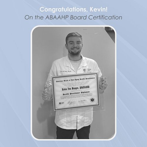 Congratulations Kevin on the American Board of Anti-Aging Health Practitioner (ABAAHP) board certification!

#pharmacylife #f...