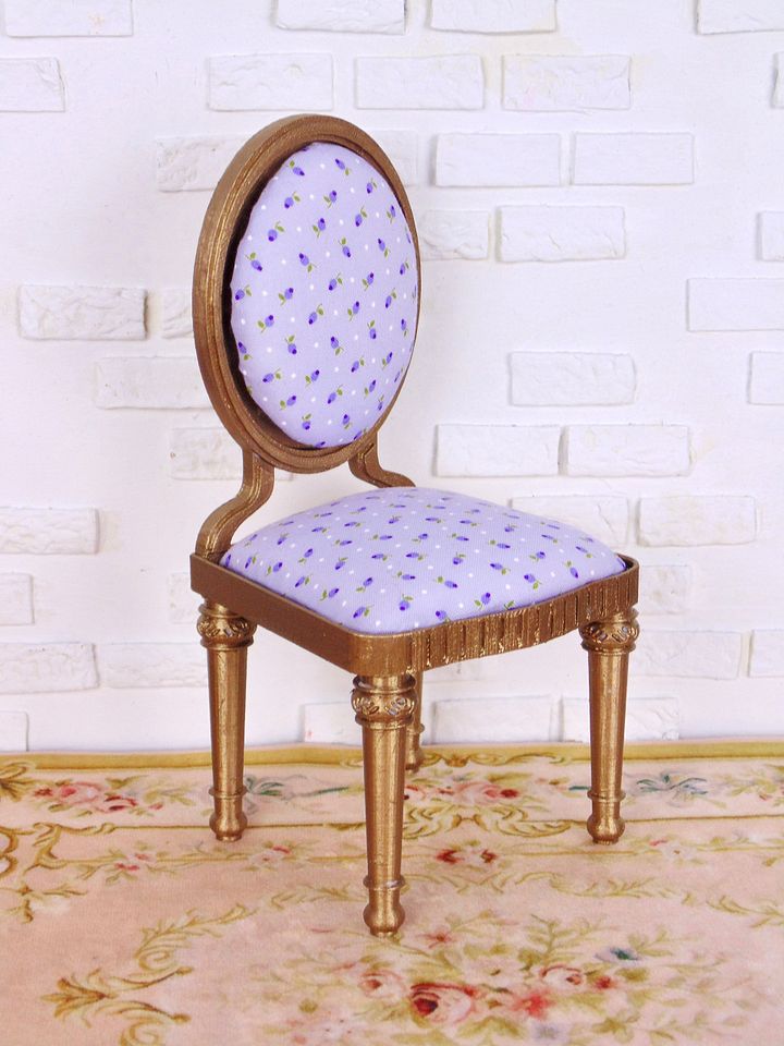 1:6 scale chair for 12” fashion dolls lavender product image (2)