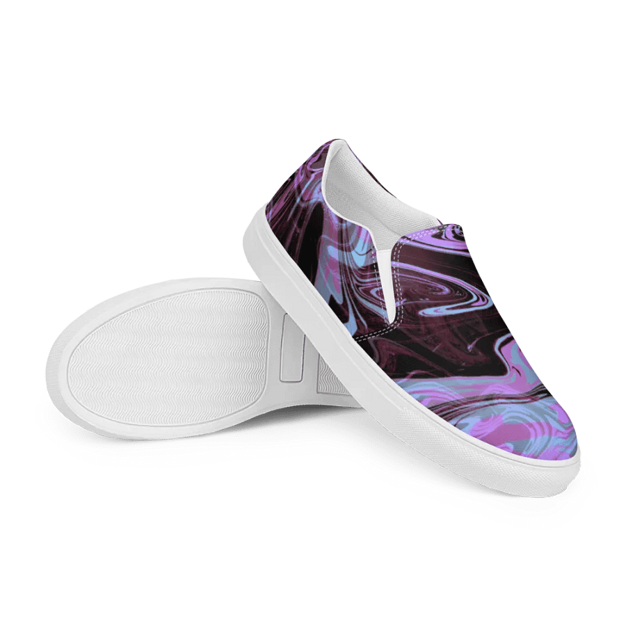 Marbled Dreams Swirl Pattern Womens Slip-On Canvas Shoes product image (12)