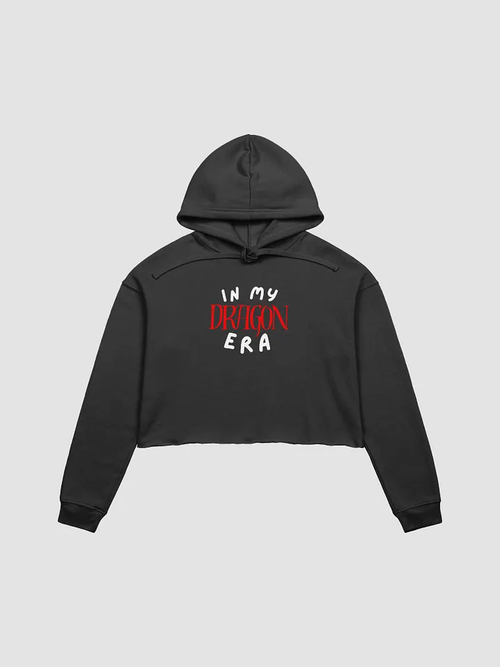 In My Dragon Era Black & Red Cropped Hoodie product image (1)