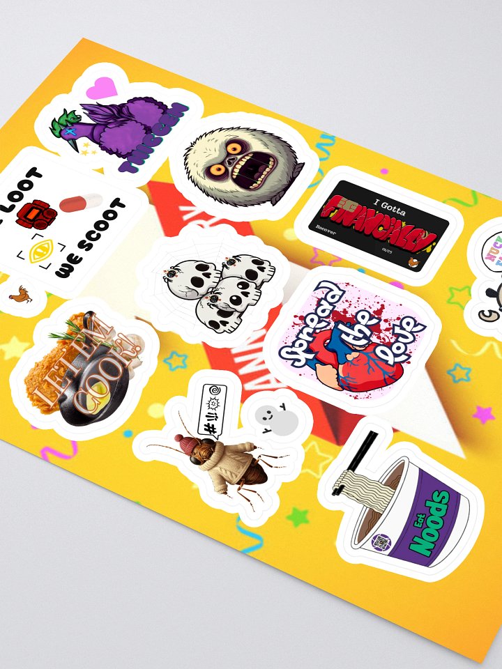 Monthly Mayhem: Year 1 | Slaps Sticker Sheet product image (2)