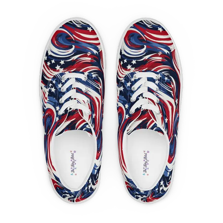 Patriotic Swirl Women's Canvas Shoes product image (2)