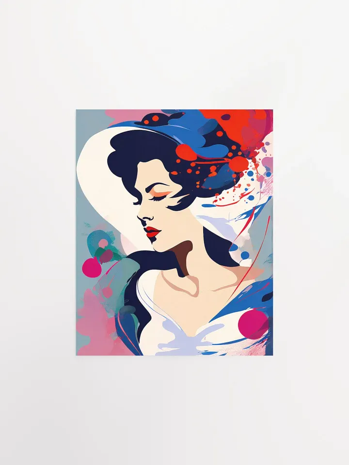 Abstract Woman v6 - Vintage Style Poster - Girly - Small and Standard Sizes - 8x10-11x14-12x16-16x20 Inches product image (2)