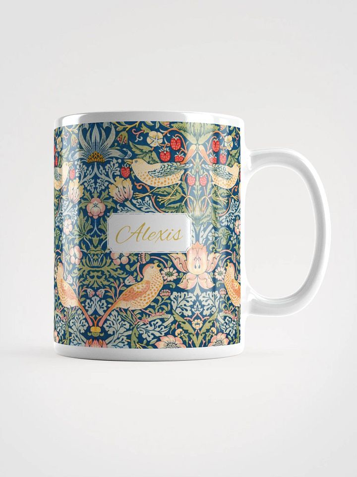 Personalized Strawberry Thief White Glossy Mug product image (1)