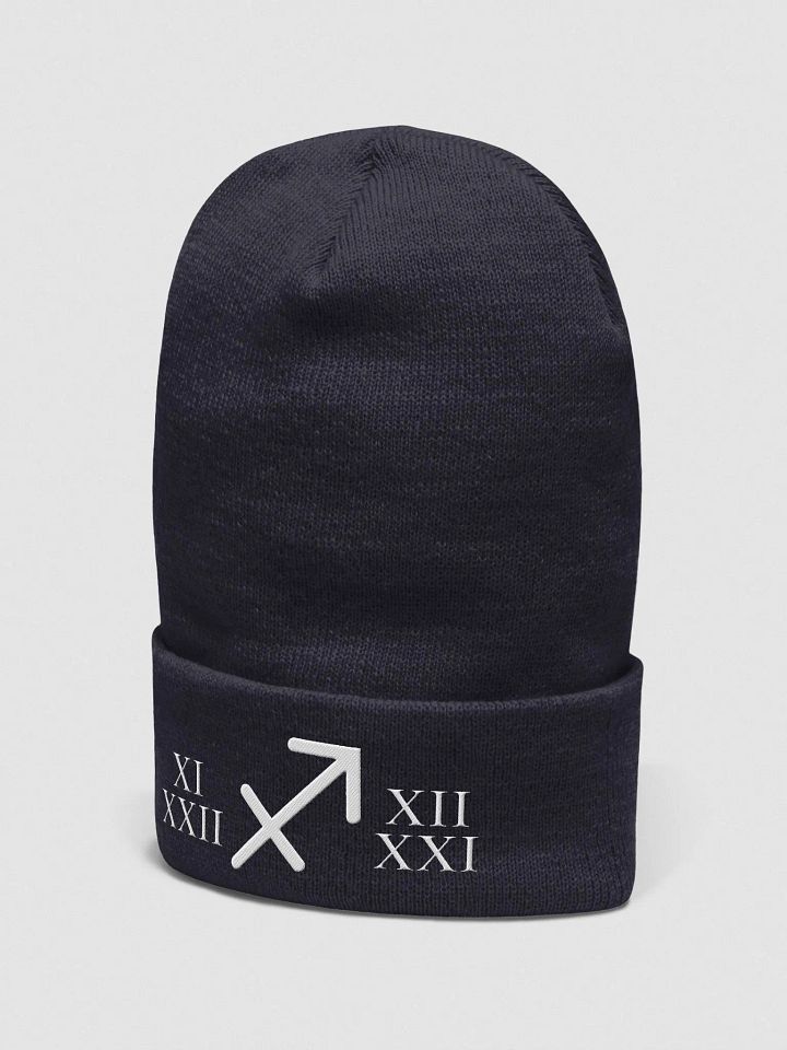 "Sagittarius Spirit: Wanderer’s Heart" Dynamic Motion Embroidered Beanie product image (2)