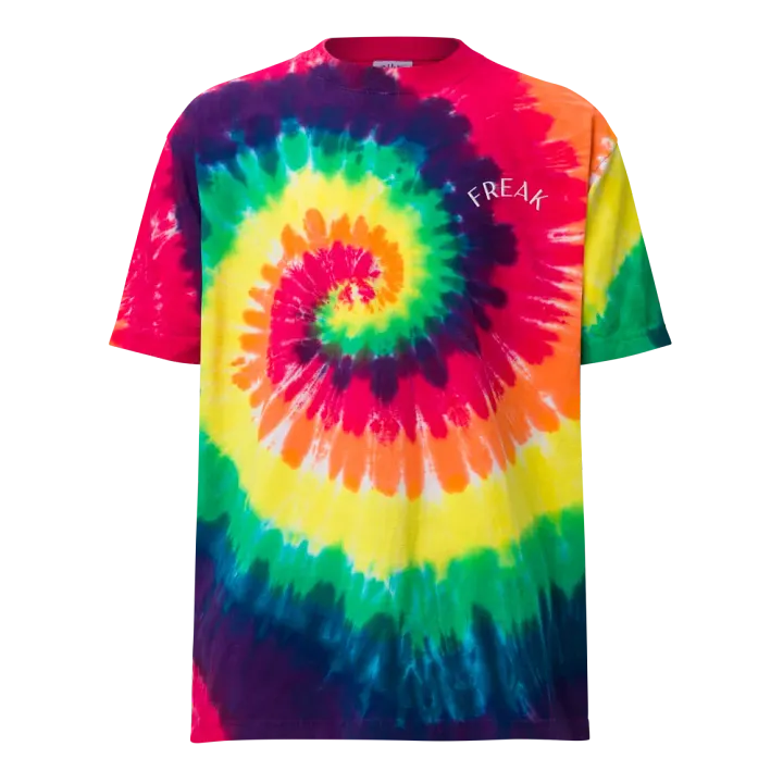 FREAK (Rainbow Gush) - Oversized Tie-Dye T-Shirt product image (1)