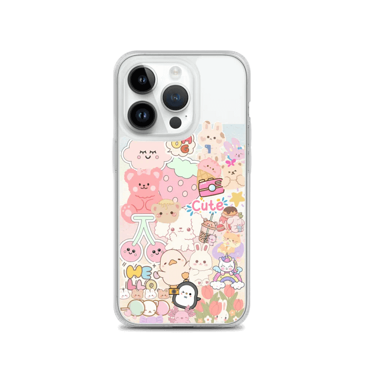 Cute Kawaii Characters Clear iPhone® Case product image (3)
