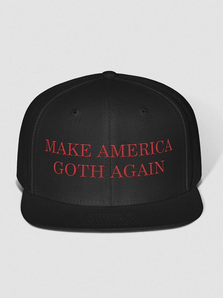 Make America Goth Again Embroidered Snapback - Red product image (1)