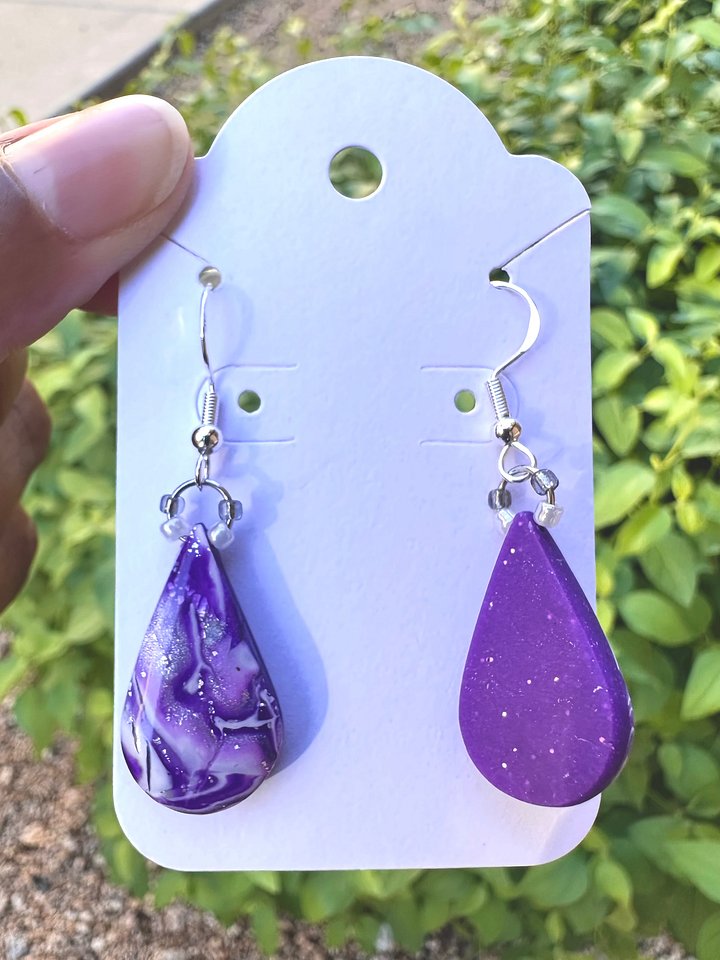 Agate Whirl Teardrop Earrings product image (2)