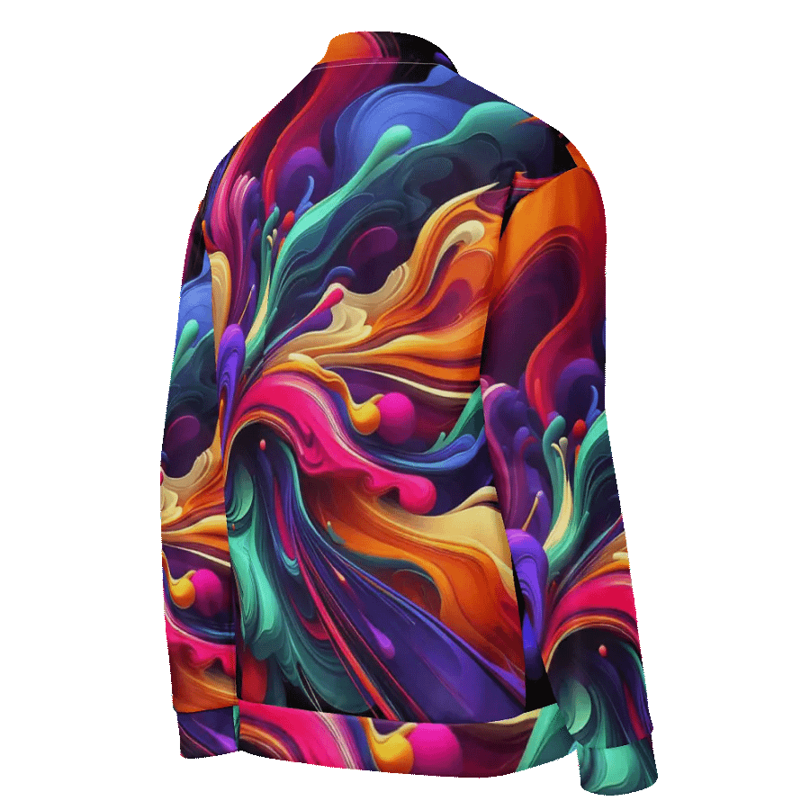 Swirling Spectrum All-Over Bomber Jacket | AI Design product image (4)