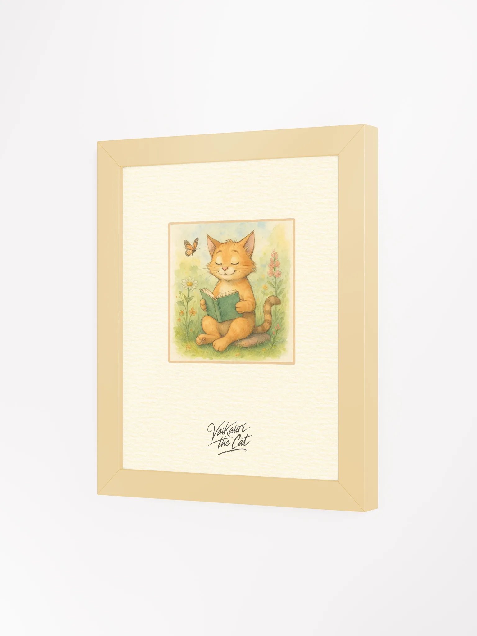 Vaikauri Cat Reading Artprint product image (6)