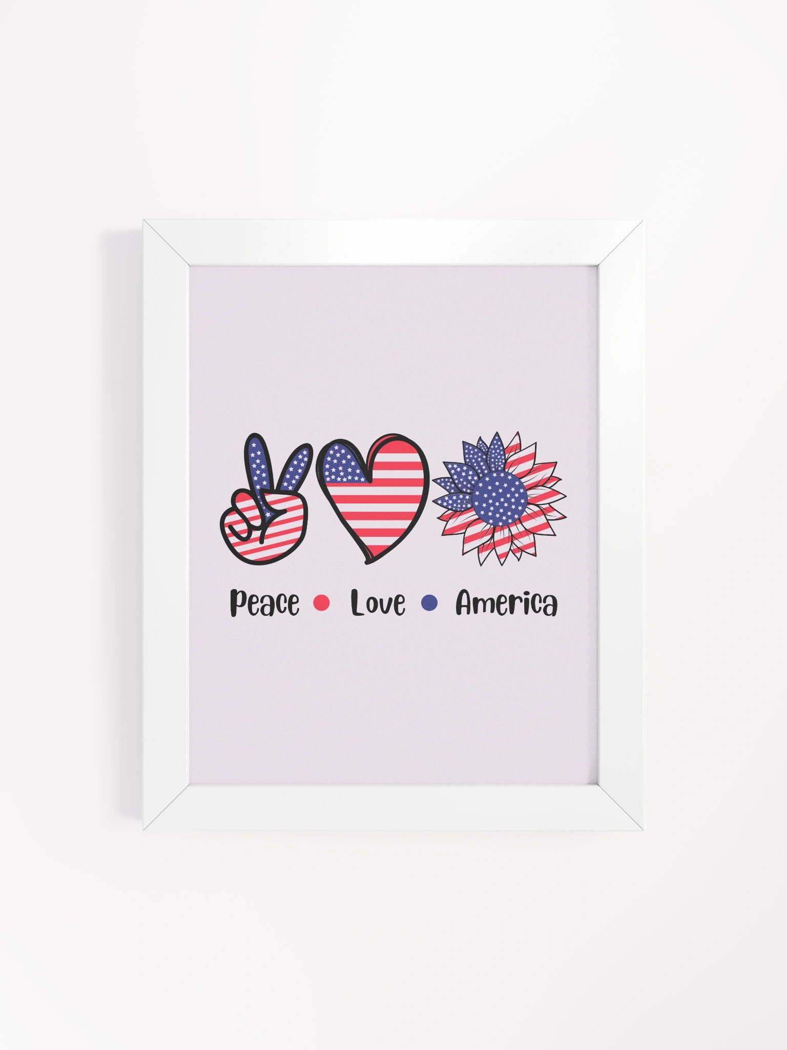 Peace, Love, America Framed Poster product image (4)