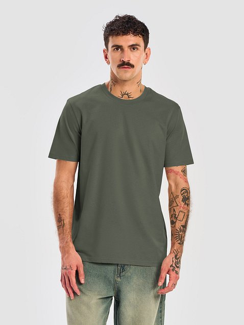 Photo showing Stanley/Stella Unisex Organic Ribbed Neck T-Shirt