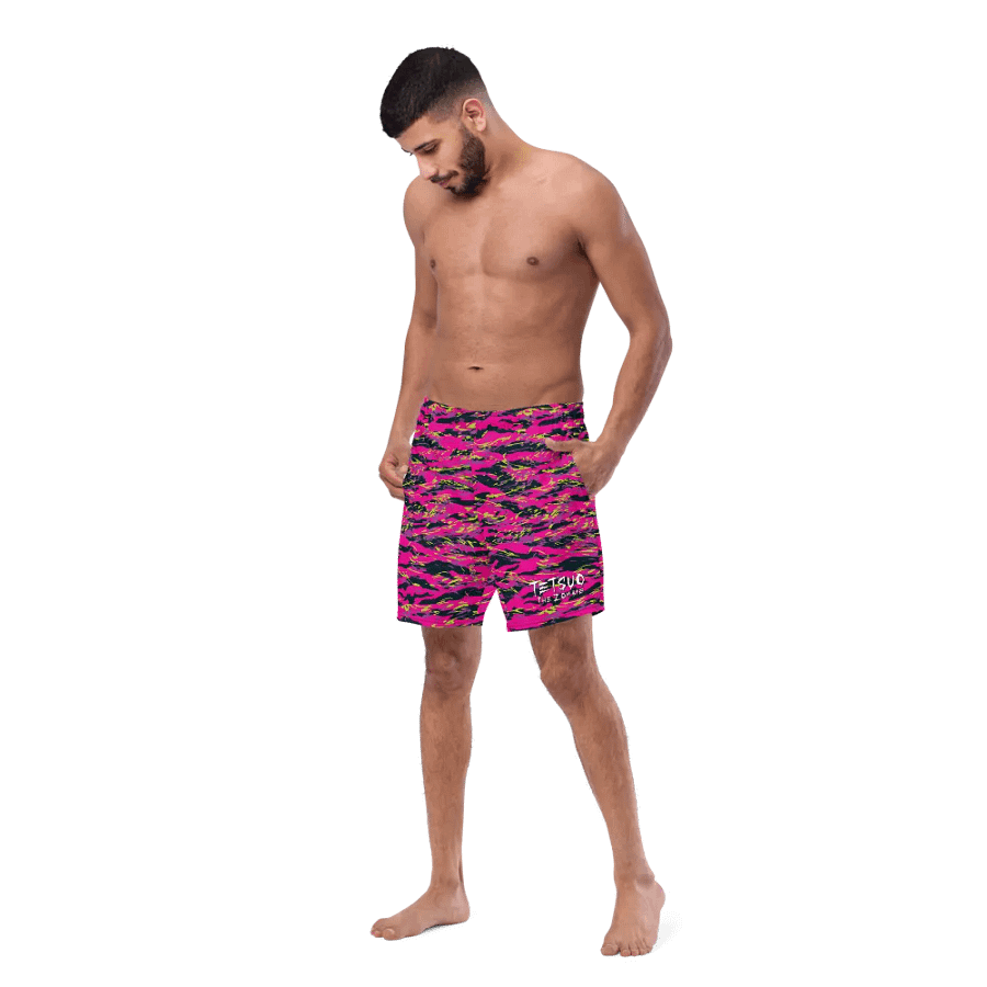 Pink Camo Swim Trunks product image (6)
