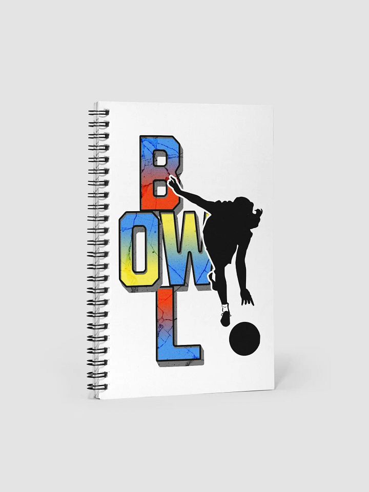 Bowling Woman Strike Action Spiral Notebook product image (2)