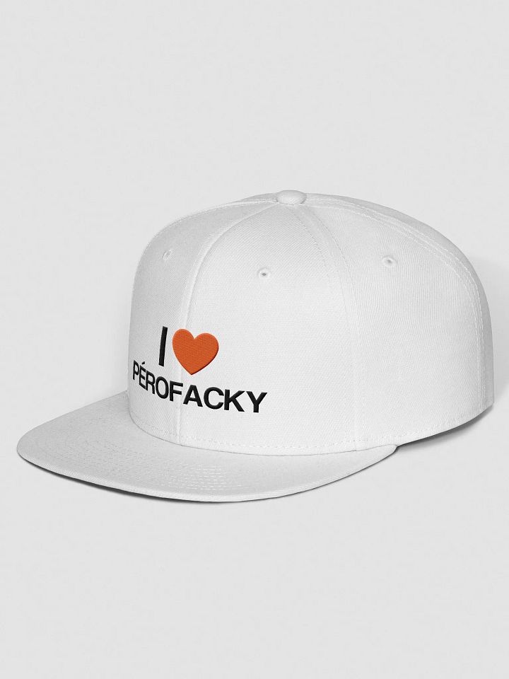 I ♥️ Perofacky snapback white product image (2)