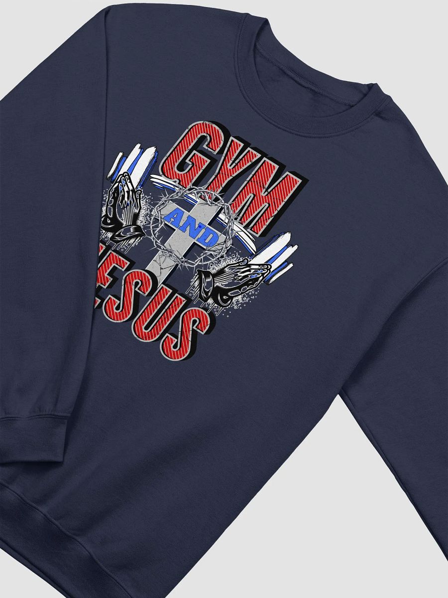 Gym And Jesus Weightlifting Soft-Spun Classic Crewneck Sweatshirt product image (14)