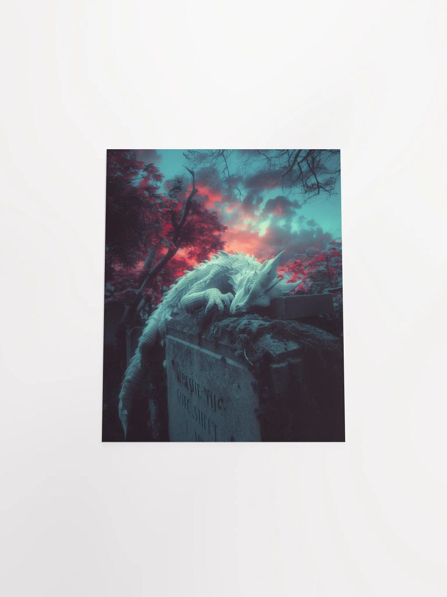 White dragon on a tomb - Poster product image (4)